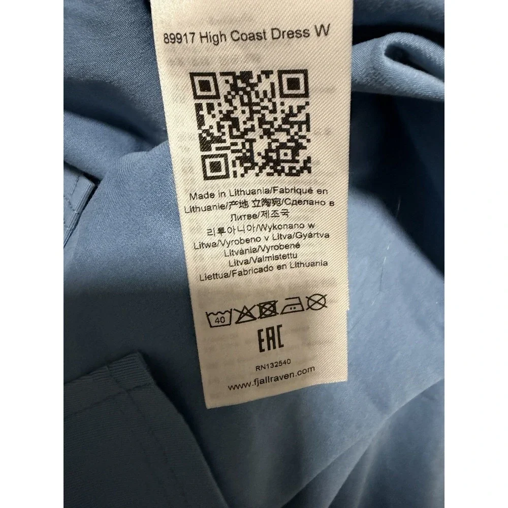 FJALLRAVEN High Coast Lite Dress Dawn‎ Blue Women's Size Small